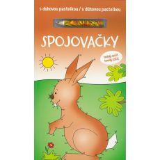 Spojovačky s dúhovou pastelkou - hnedý zošit