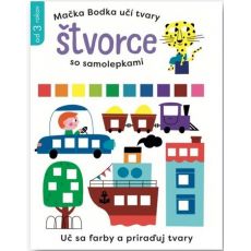 Štvorce so samolepkami - Mačka Bodka učí tvary