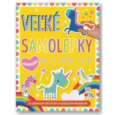 Jednorožce (žltá ) Veľké samolepky pre malé ruky