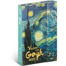 Týždenný magnetický diár Vincent van Gogh 2025, 11 × 16 cm